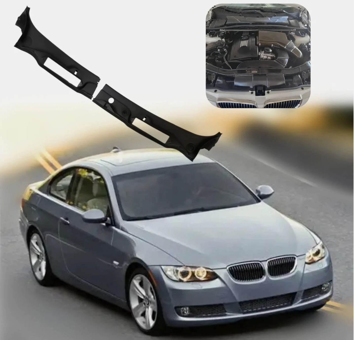 Déflecteur d'auvent d'essuie-glace étanche pour BMW E92 E93 protection moteur 51717161033