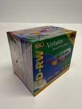 VINTAGE Verbatim CD-RW 700MB 80Min 20 Disc Pack Assorted Colors