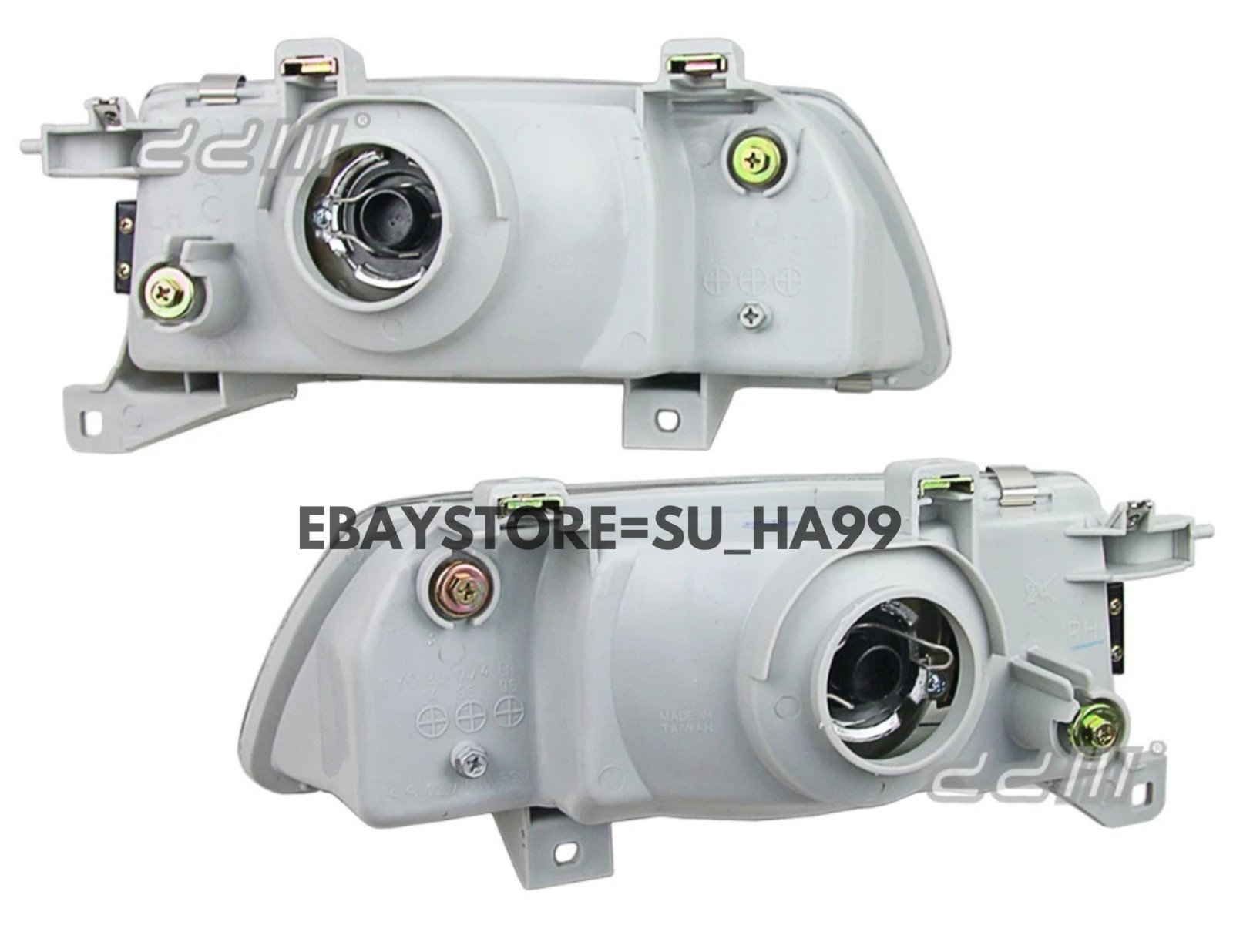 DEPO 1 Pair Headlight Lamp For Honda Civic EF ED EE EF2 EF8 EF9 1990-1991 Glass