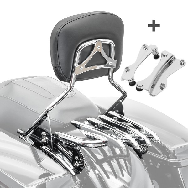 Sissybar + GepäCkträGer XB FüR Harley Davidson Road King Classic 14-19 Chrom-image
