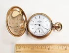 Antique 1894 Elgin USA 11J Grade 118 Gold Filled Diamond Ruby Pocket Watch As-Is