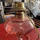 Vintage Pink Beaded Glass Oil Lamp Base — photo 10