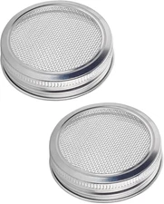 2 Pack Seed Sprouting Jar Lids for 86Mm Regular Mouth Mason Jars - Fresh Sprouts