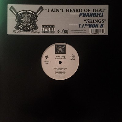 Slim Thug - I Ain't Heard Of That / 3 Kings - Used Vinyl Record 12 - F4593z