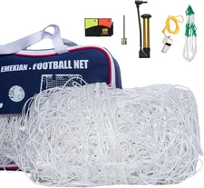2 Pcs Soccer Replacement Goal Nets, Polyethylene 10.5Ft x 6.8Ft, White 