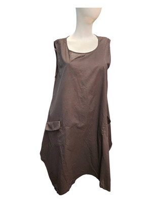 Vonda Black Sleeveless Dress Womens Size XL Wide Pockets Lightweight Cotton NEW