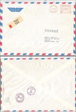 REG and metered cover from Switzerland to KS, 1979