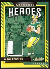Aaron Rodgers 2021 Panini Absolute Heroes 2 Color Jersey Patch SP 47/49 SP