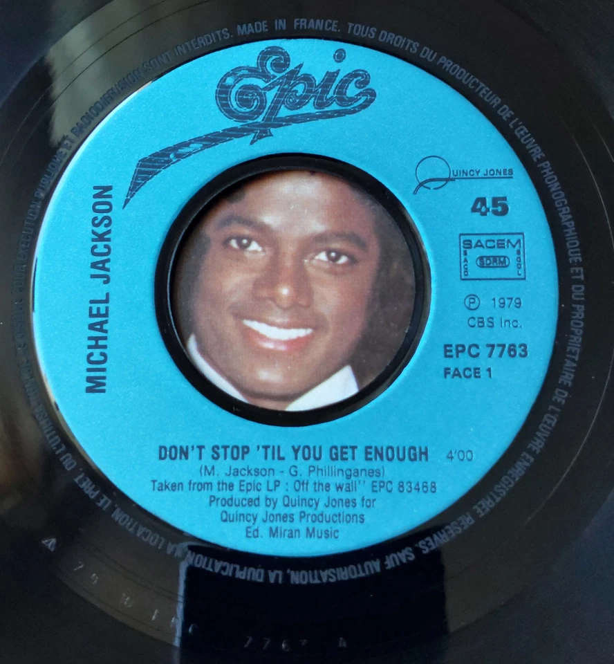 MICHAEL JACKSON / SINGLE 45 TRS /ETAT REMARQUABLE /DON'TSTOP'TIL YOU GET ENOUGH - Photo 4/4