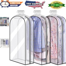 Elegant 40" Hanging Garment Bags - Waterproof, Dust-Proof Suit Covers 3 Pack 