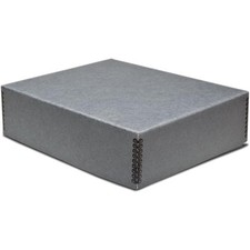 Print File Drop-Front Metal Edge Archival Storage Box, 20.5x24.5x1.5", Gray
