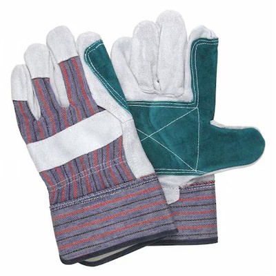 Mcr Safety 1311 Leather Palm Gloves, Safety Cuff Cuff, Wing Thumb, L, 12 Pk