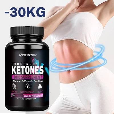 XEMENRY Exogene Ketone 2720mg – BHB Advanced Keto, Gewichtsverlust, Fatburner-Ketose