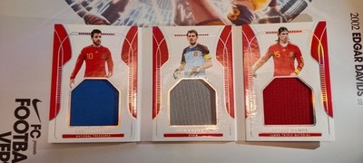 Booklet Casillas Ramos Fabregas /49 Match-worn Jumbo Triple Material Patch Relic