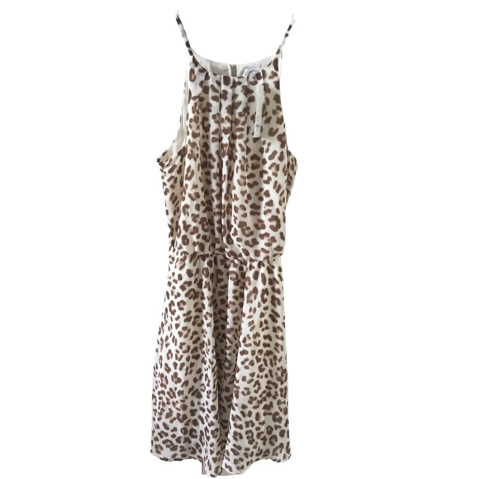 Blue Rain  Francescas New Leopard Halter Dress size S