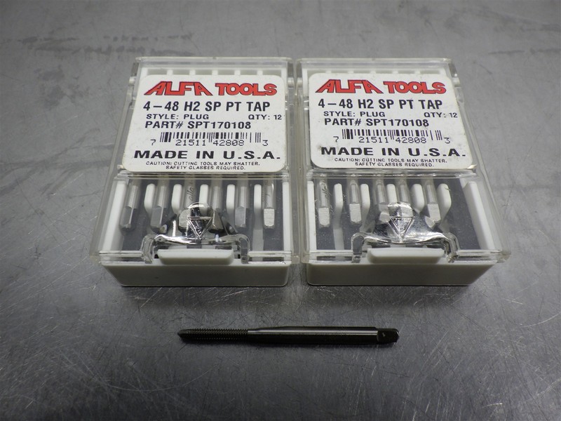 24 NEW! Alfa Tool HSS 4-48 H2 SP PT Plug Tap #SPT170108