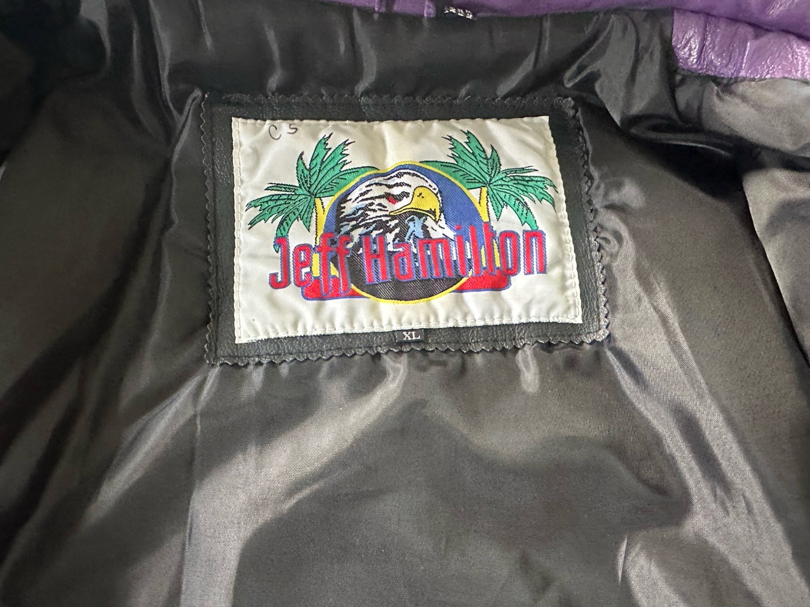 Vintage 1990s Jeff Hamilton NBA Phoenix Suns NBA Full Leather Jacket Mens XL