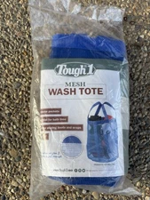 Tough 1 Blue Mesh Wash Tote Horse Cow Essential For Bath Time Carrier Wet Items