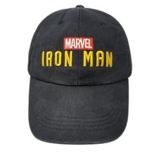 Marvel Iron Man Slideback Hat Black One Size Embroidered Adjustable