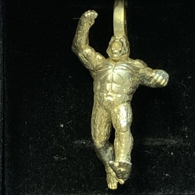 STERLING SILBER 925 Anhänger GG11 BlueMoon Custom 3-D Gold Platte King Kong Detail