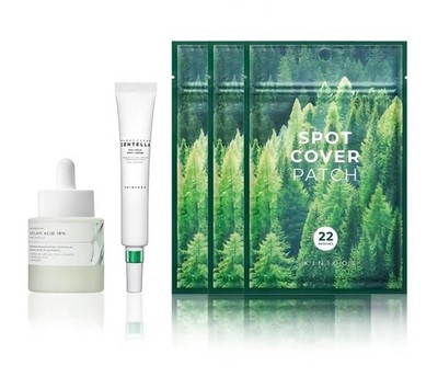 SKIN1004 Acne SOS Rapid Rescue Set Azelaic Acid Spot Cream Patches Centella+Gift