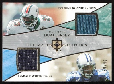 2006 Ultimate Collection Jerseys Dual /99 Ronnie Brown / LenDale White #UD-BW