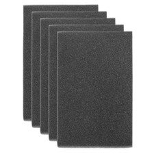 5pcs 12" x 8" x 0.39" Filter Foam Sponges Fan Replacement Filters, Black