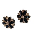 Vintage Roman Gold Tone Hoop Earrings Chunky Oval Pierced Statement Style — photo 1