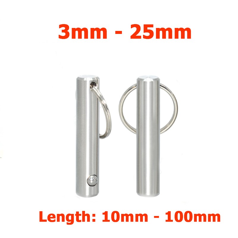 3mm - 25mm Stainless Quick Release Pin Lock Locking Pins With Sprung Ball End
