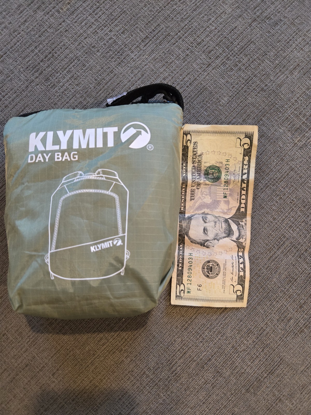 Klymit Day Pack, Lightweight Water Resistant Day Hiking Backpack, Green, 20 L