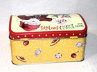 MARY ENGELBREIT Treasure CHEST Hinged TIN CASE Santa LESS EGG! MORE NOG ! — photo 5