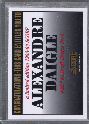 Alexandre Daigle [Redemption Card] 1993 Score card