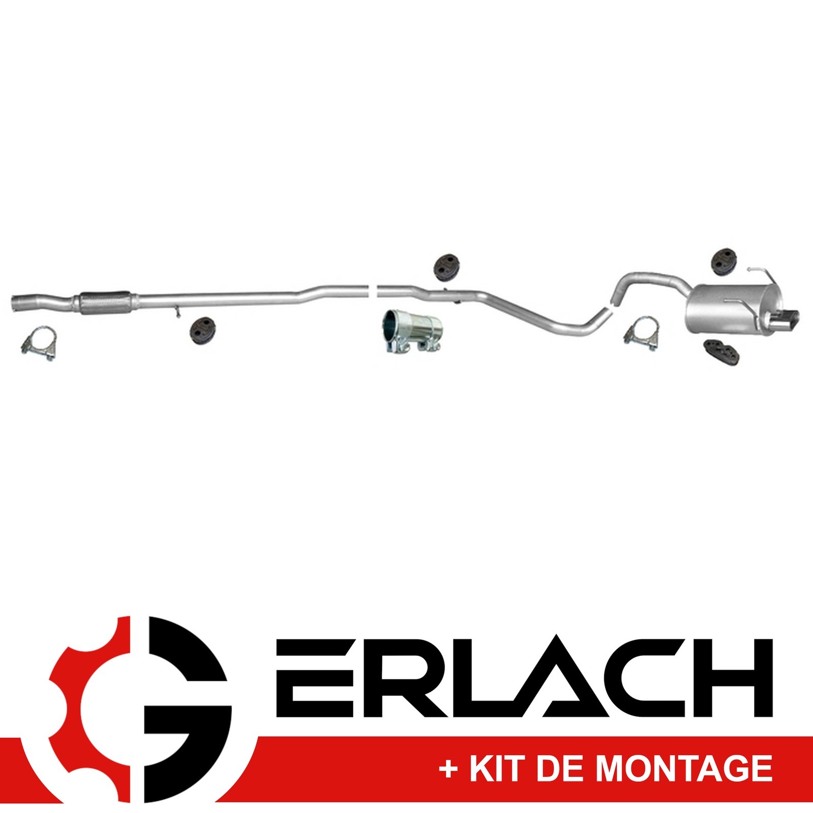 Silencieux echappement Fiat 500 de qualité supérieure acier renforcé 6120