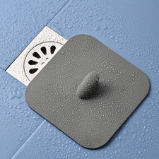 Drain Covers to Keep Bugs Out Floor Cover Silicone Stopper, 1 Pcs Gray Square Se