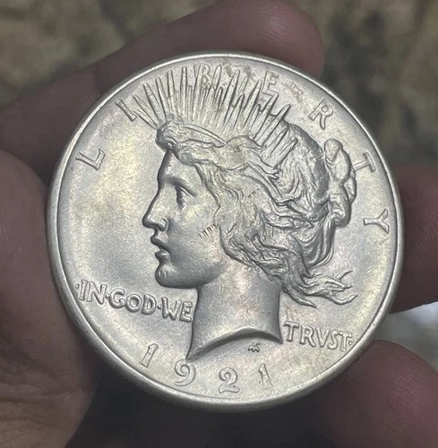 1921 High Relief Peace Dollar “Key Date” UNC BU Details - Cleaned Rare