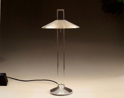 Vintage Jorge Pensi Halogen Polished Aluminum B-Lux Regina Table Desk Lamp 1980s