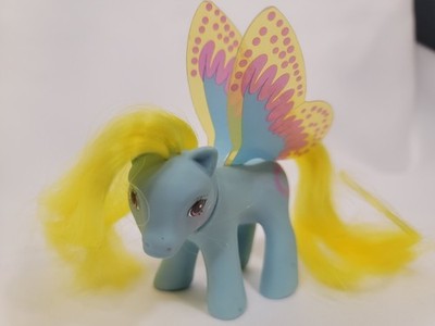 Vtg 80s G1 My Little Pony Whirly Windy Wing 1988 Hasbro MLP Wings Yellow Blue