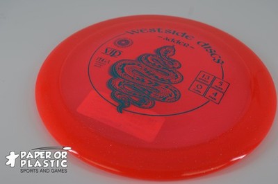 Westside VIP ADDER FIRST RUN Disc Golf 172 G Distance Driver Red NEW Turquoise