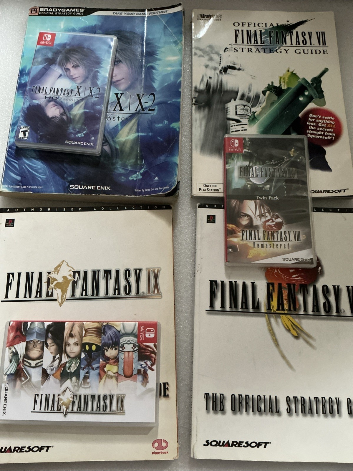 Final Fantasy Vii, Viii, Ix, X  Switch Physicals official Strategy Guides Gc Nsw