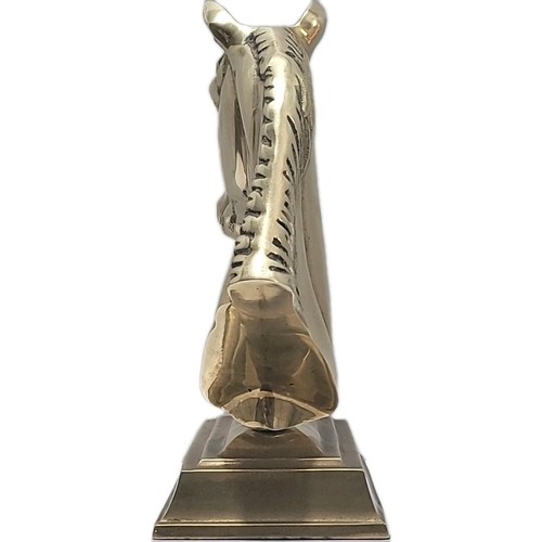 Vintage Brass Horse Head Figure 8.5" Brass Base - Picture 7 of 23