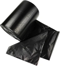10 Gallon Kitchen Trash Can Liners, 130 Counts, Black