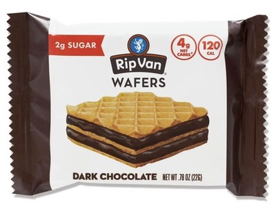 Rip Van Dark Chocolate Wafers  24 Individually Wrapped Snacks | Low Sugar, Vegan