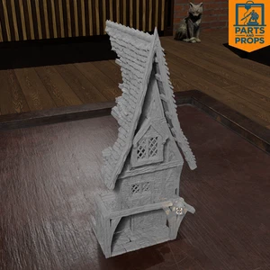 Helwick Shop 1 Ruin 3D Printed Terrain - Fantasy High Street Shopfront Building, 28-32mm Tabletop Wargaming & RPG Scatter Scenery
