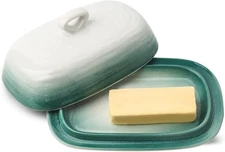 Butter Dish with Lid, Ceramic Butter Dish with Cover for Countertop