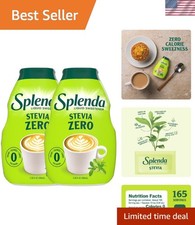 Natural Stevia Liquid Sweetener - 0 Calorie Keto Drops, 2 Pack for All Ages