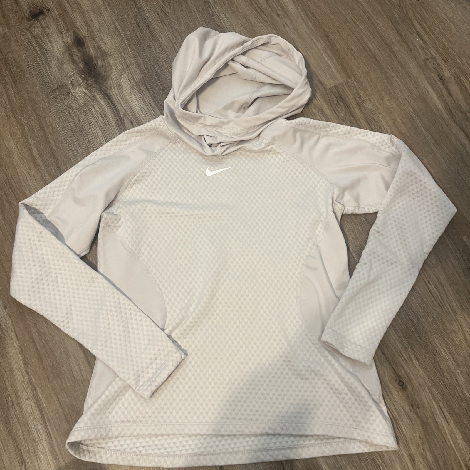 Nike Pro Hyperwarm Cream Pullover Size Medium - image 1
