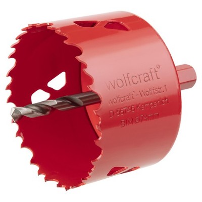 wolfcraft Bi-Metall-Lochsäge 5475000 für Trockenbau Holz Kunststoff Metall