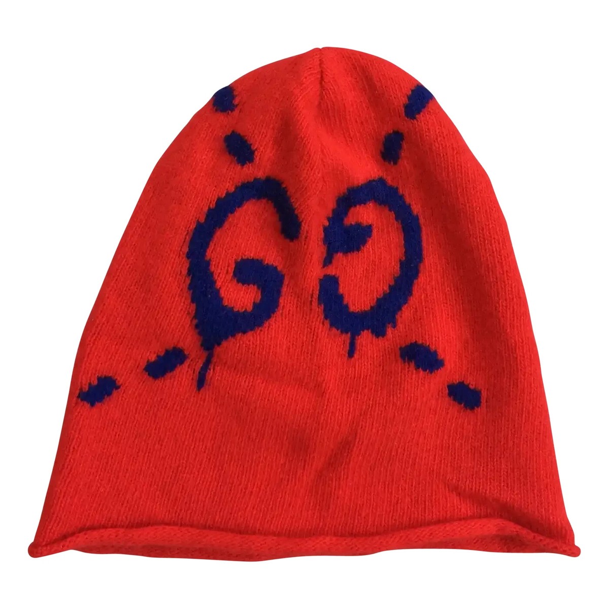 Gucci GG Ghost Wool Beanie Gucci Wool Gucci Ghost Beanie - Blue Hats, Accessories  main image 2