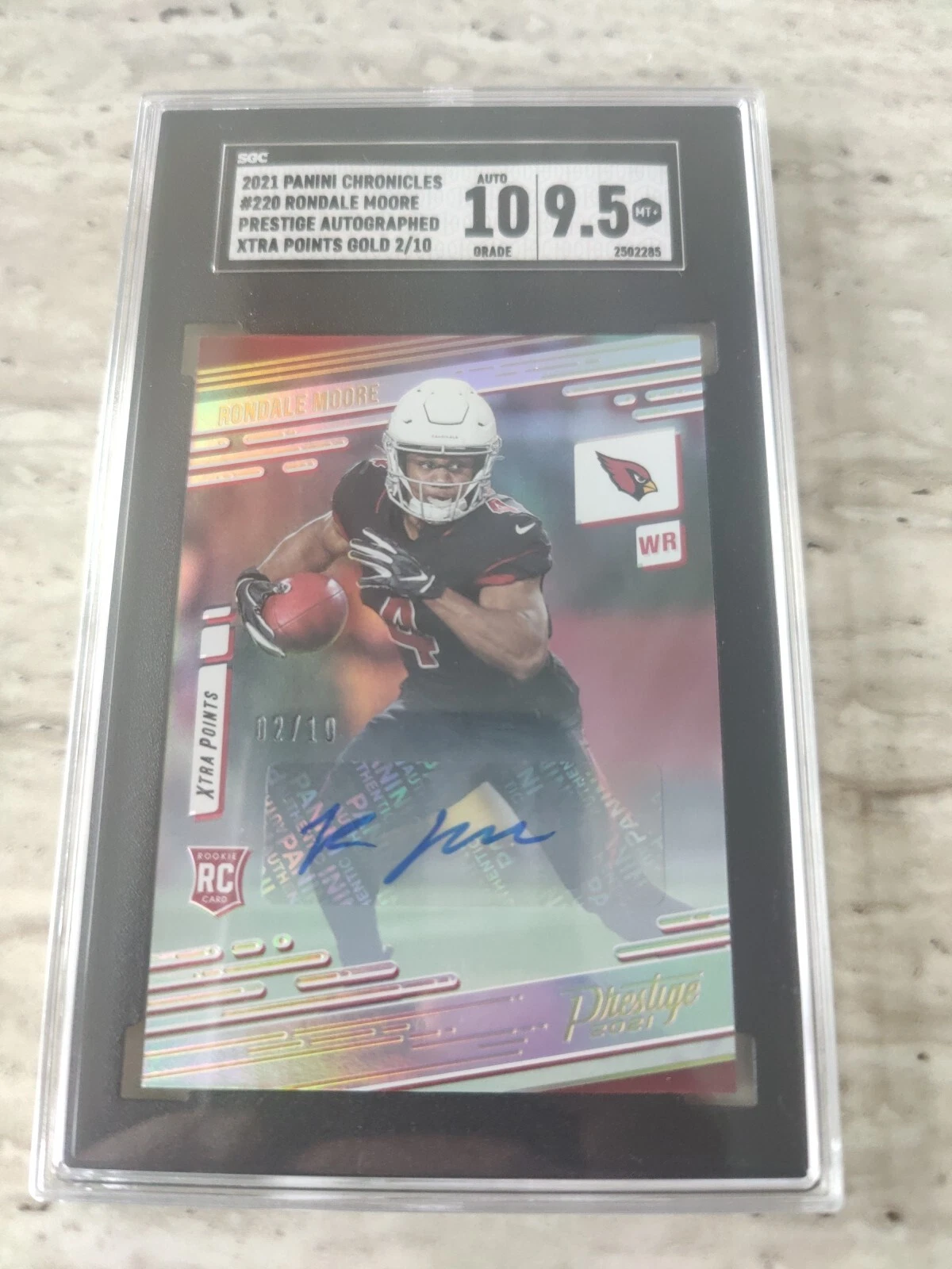 Rondale Moore Panini Chronicles Prestige Rookie Update #220 Xtra Points Gold