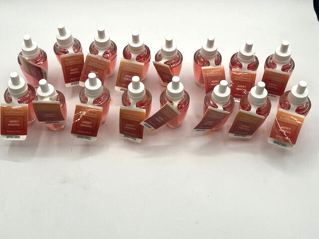 x16 Bath & Body Works Merry Mimosa Wallflower Refill Bulb Lot White Barn